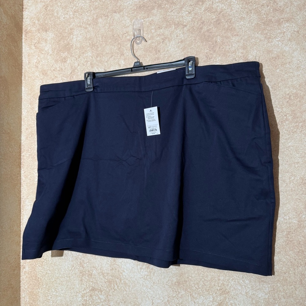 NEW Croft & Barrow Dark Blue Effortless Stretch Skort Size: 30W - Picture 2 of 13